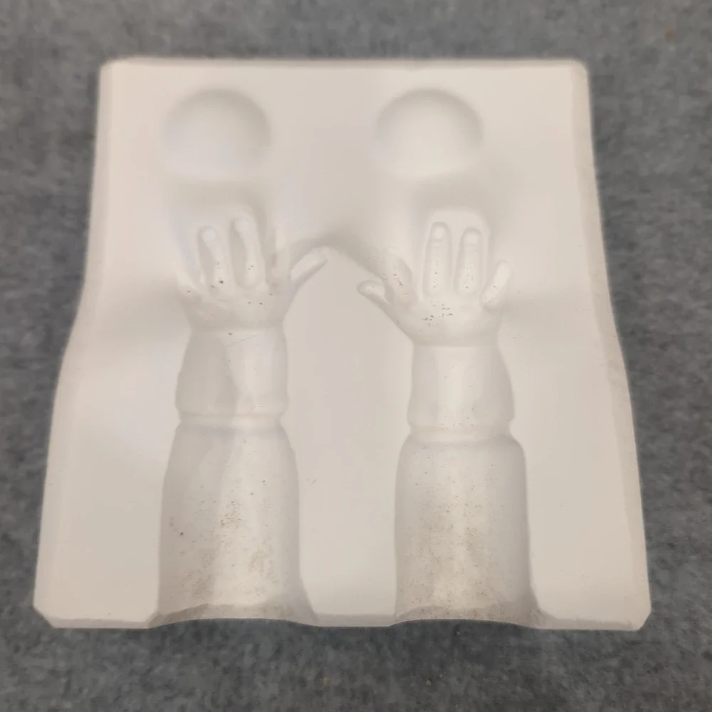 Rare‎ By Lo Hands Ceramic Mold Soap Candle Making Craft Art